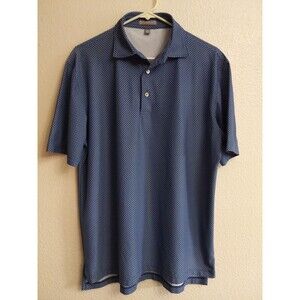 Peter Millar Men's Blue Short Sleeve Polo Shirt, Size M